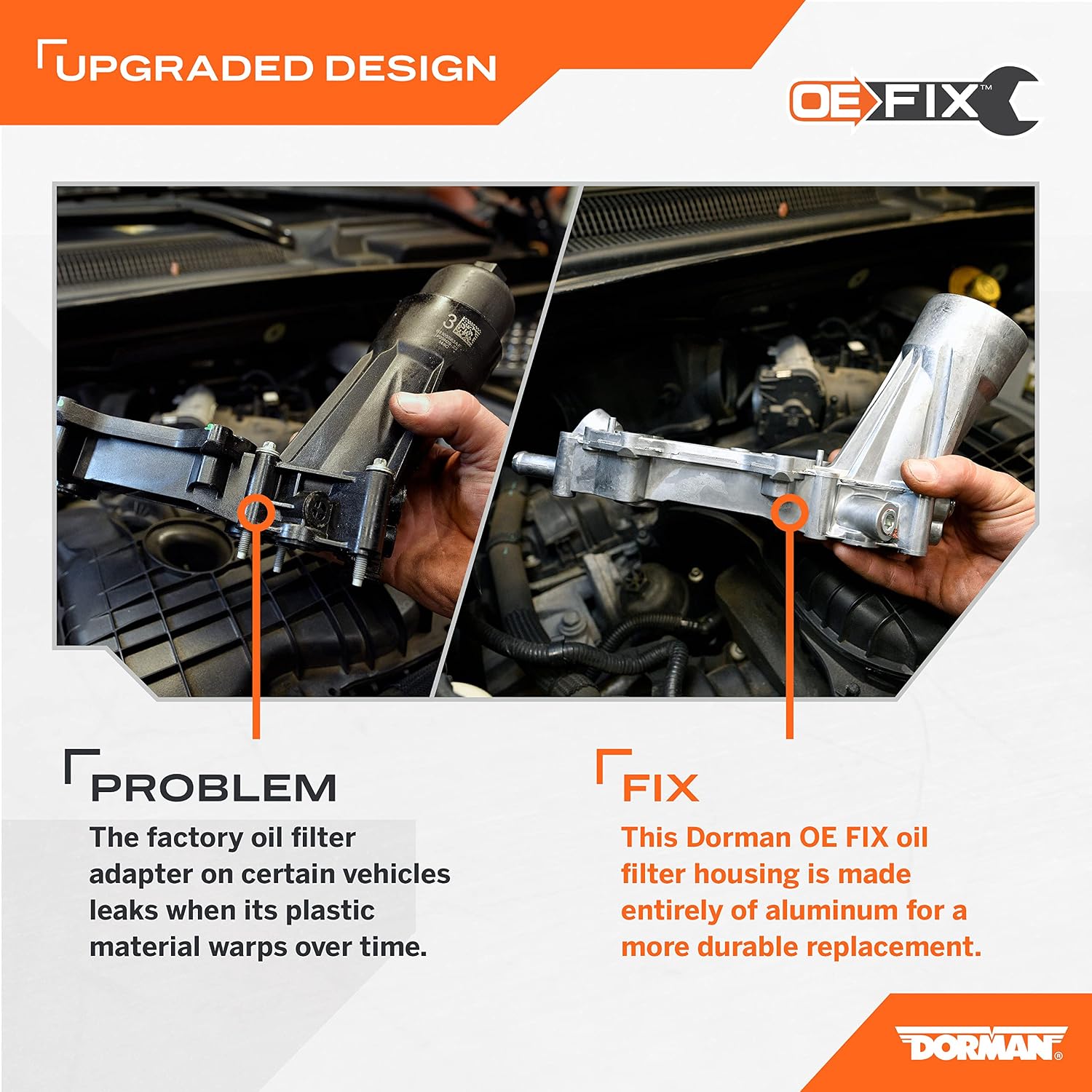 Upgraded Aluminum Engine Oil Filter Housing with Cooler & Filter