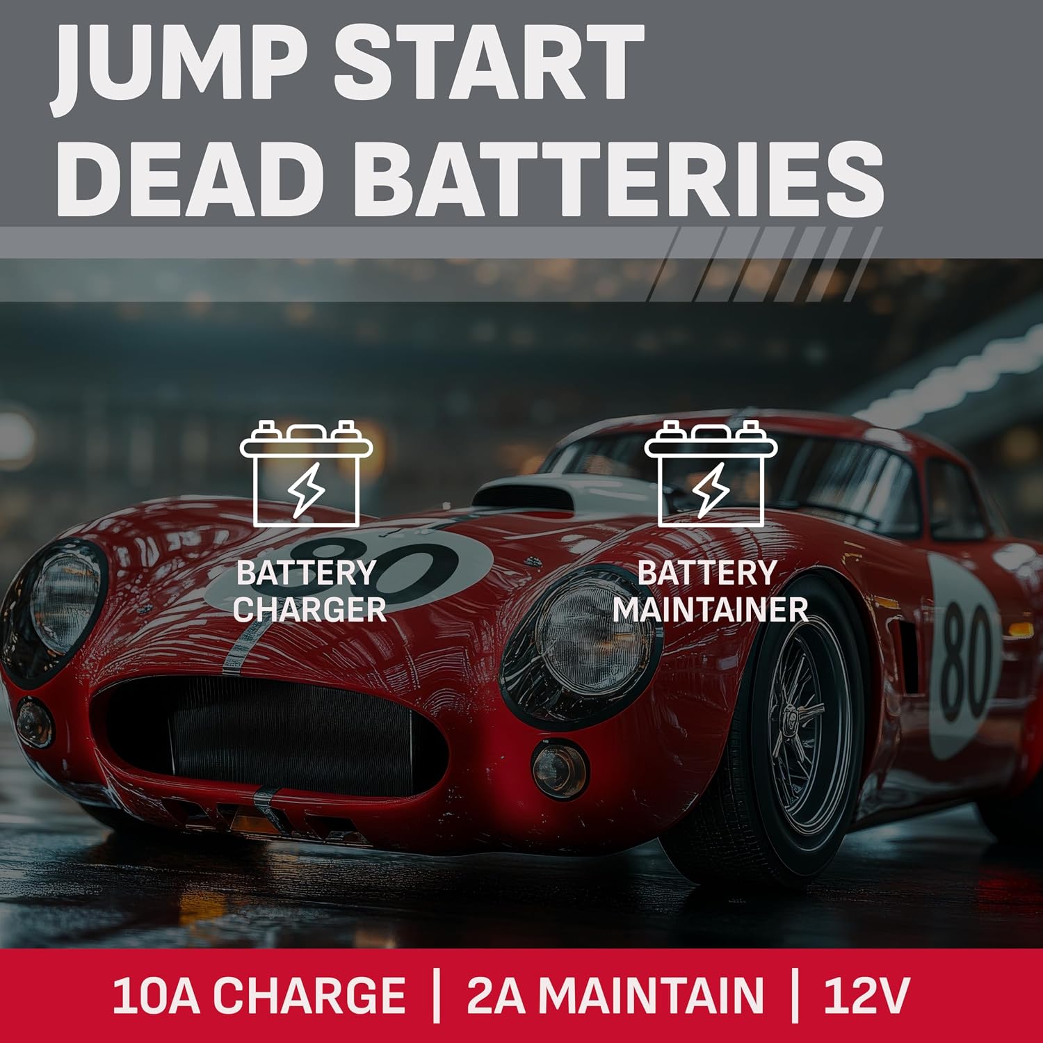6A 6V/12V Car Battery Charger & Maintainer