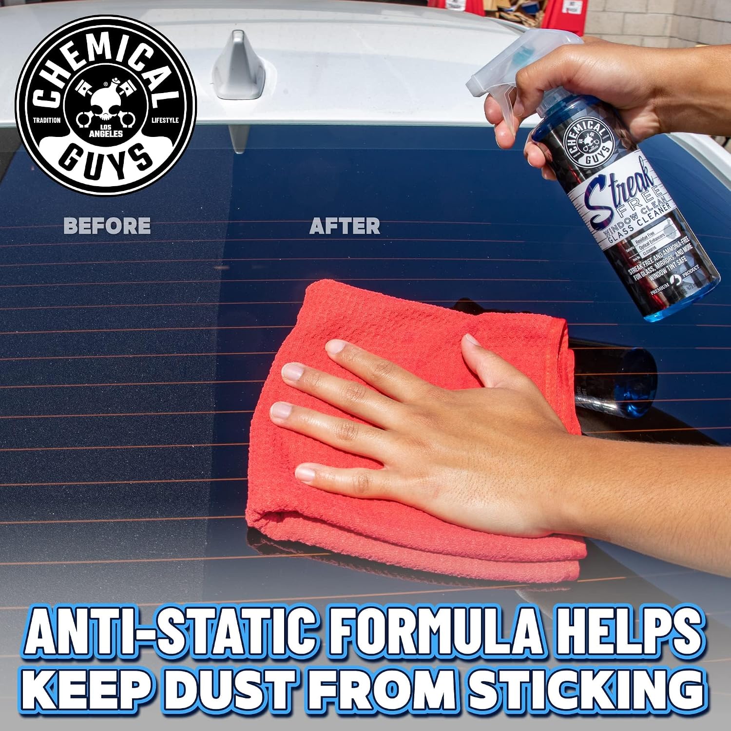 Chemical Guys Streak-Free Glass & Window Cleaner – 16 Oz