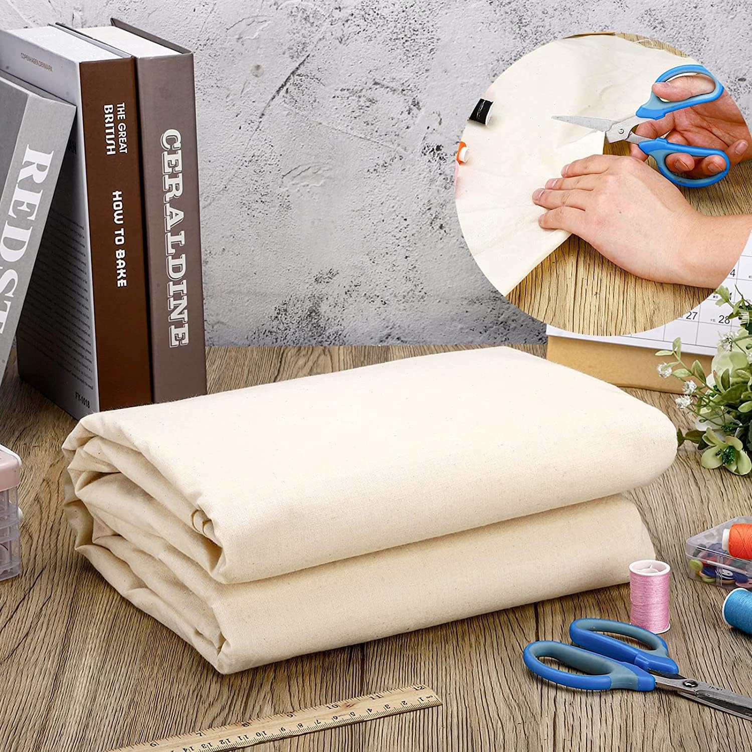 Unbleached Cotton Muslin Fabric