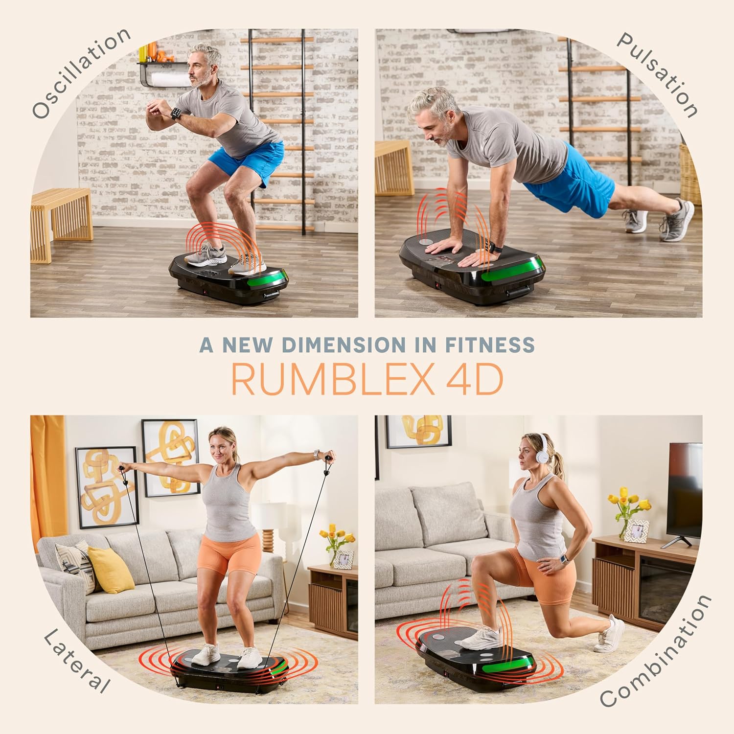 4D Full Body Vibration Plate Exercise Machine