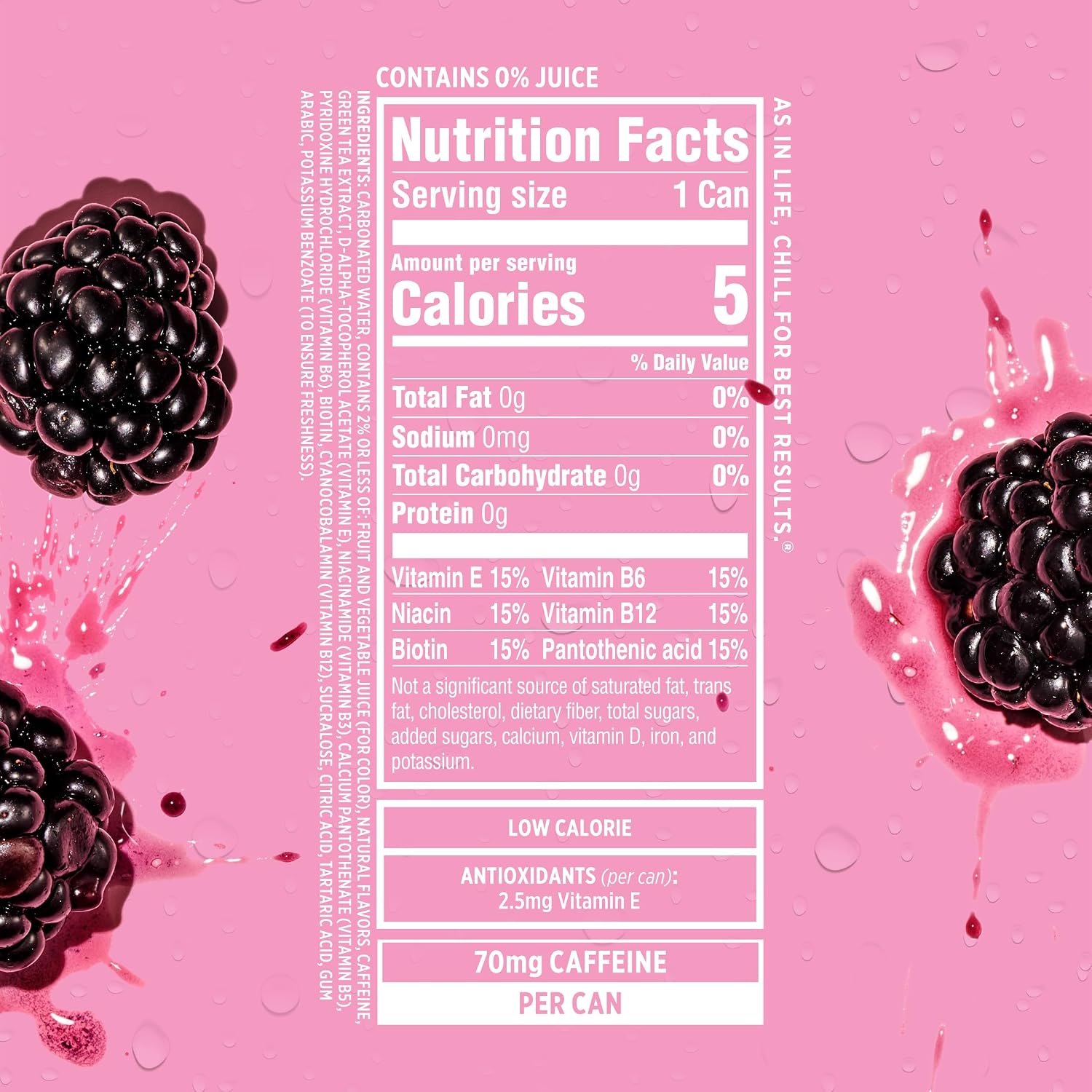Black Raspberry Caffeinated Water