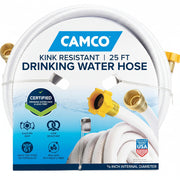 25-Ft RV Drinking Water Hose – 5/8” Reinforced PVC