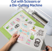 Avery Printable Sticker Paper 8.5" x 11" – Glossy Clear