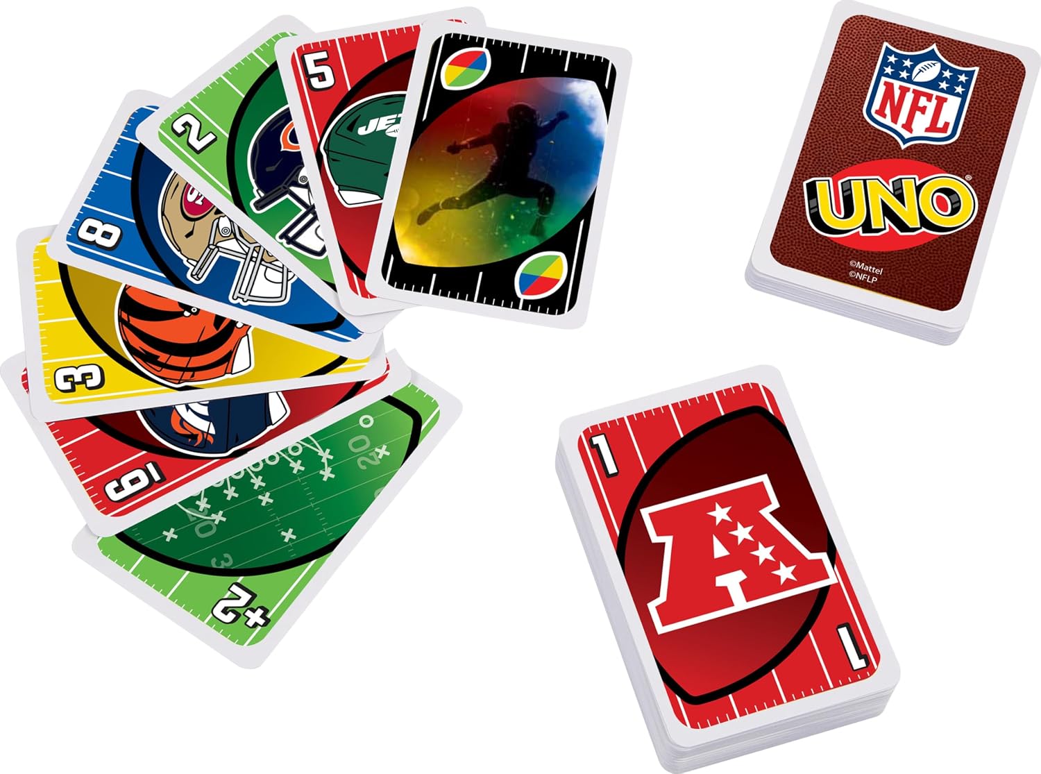 Mattel Games UNO NFL Card Game with Storage Tin