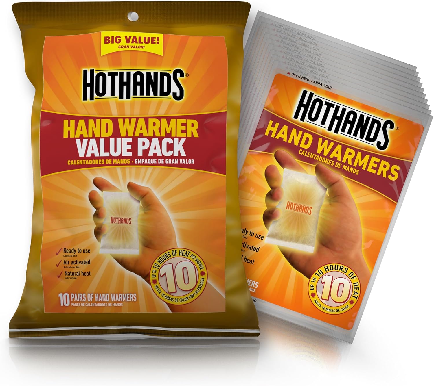 Disposable Air-Activated Hand Warmers Value Pack