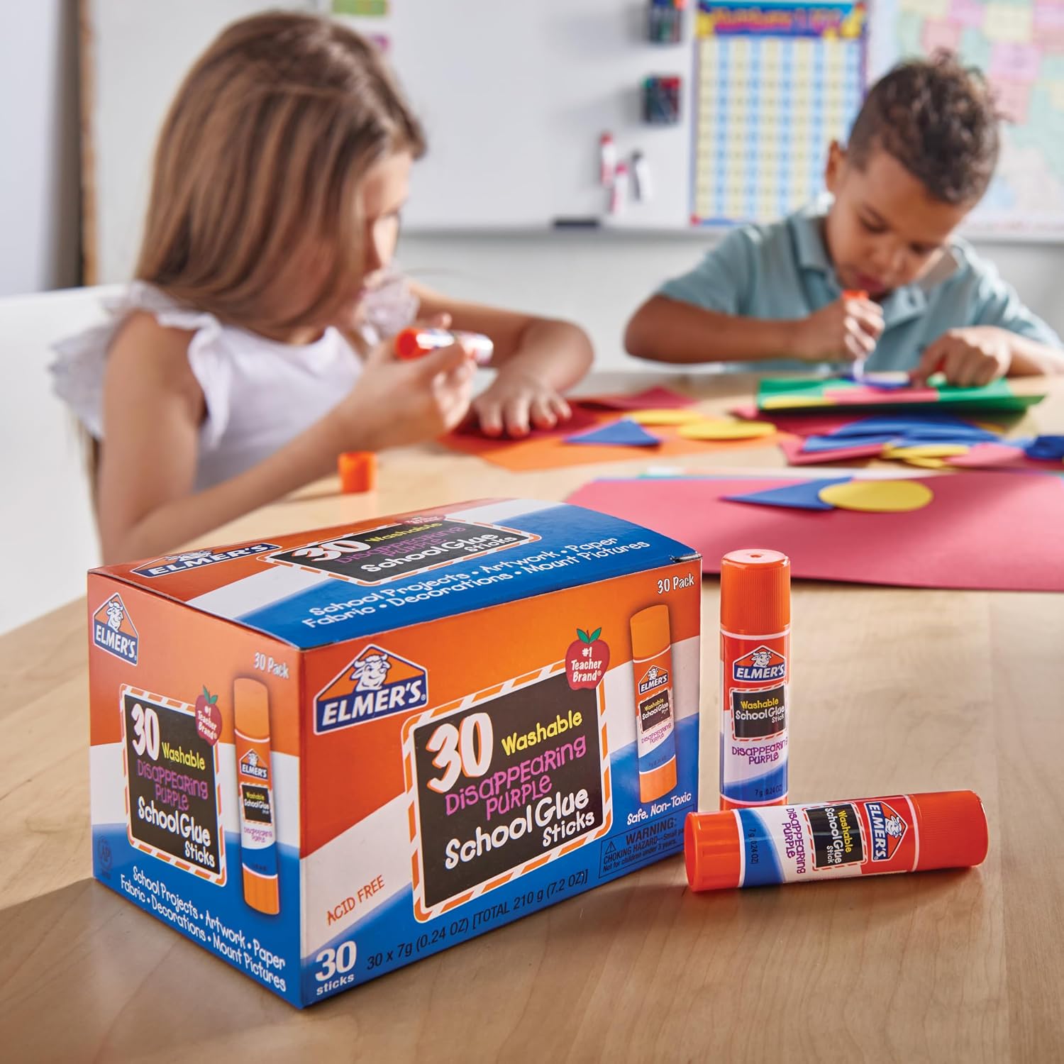 Washable Purple Glue Sticks 30 Pack