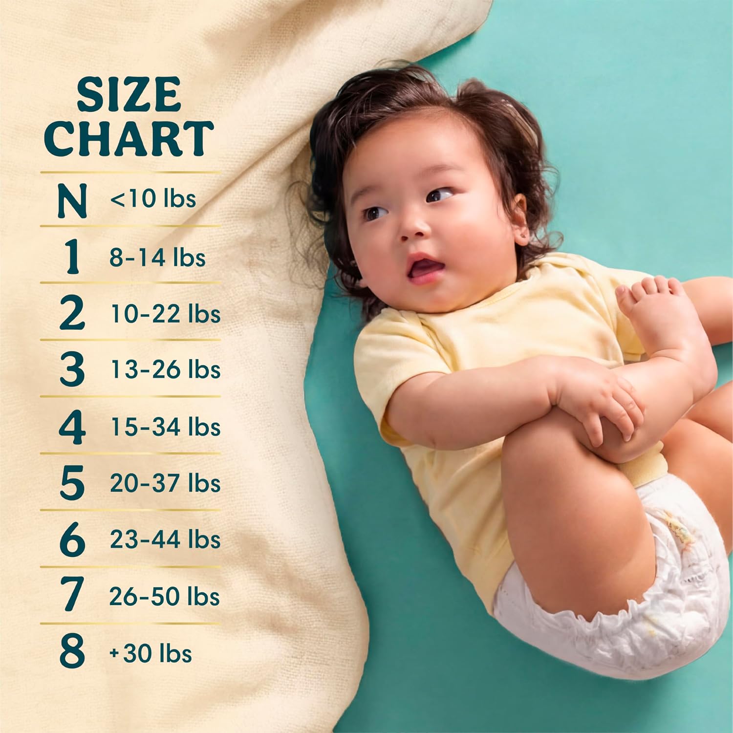 Fragrance-Free Hypoallergenic Baby Diapers – Size 4, 120 Count