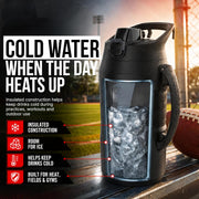 Insulated Half Gallon Sports Water Jug with Handle – 64 oz