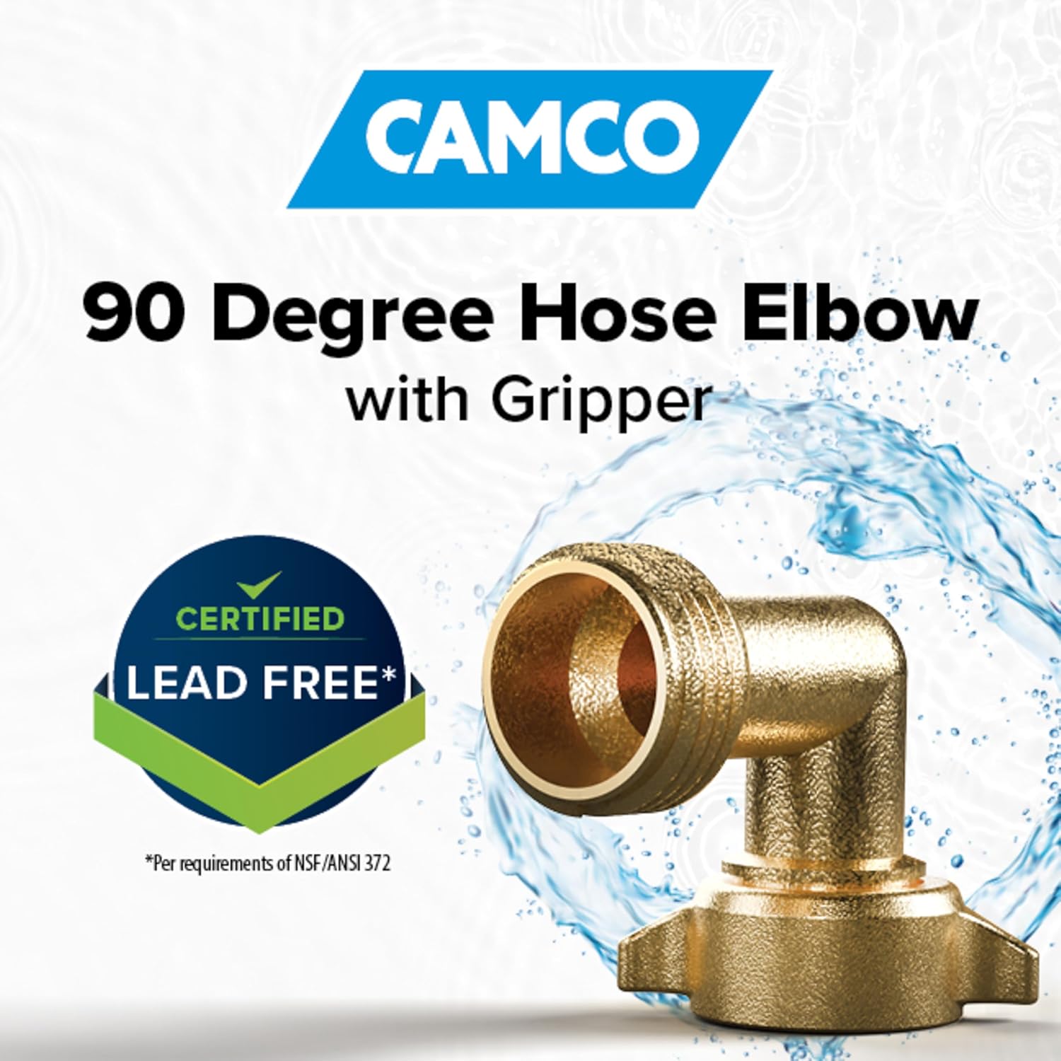 90-Degree Brass RV Water Hose Elbows – 2 Pack