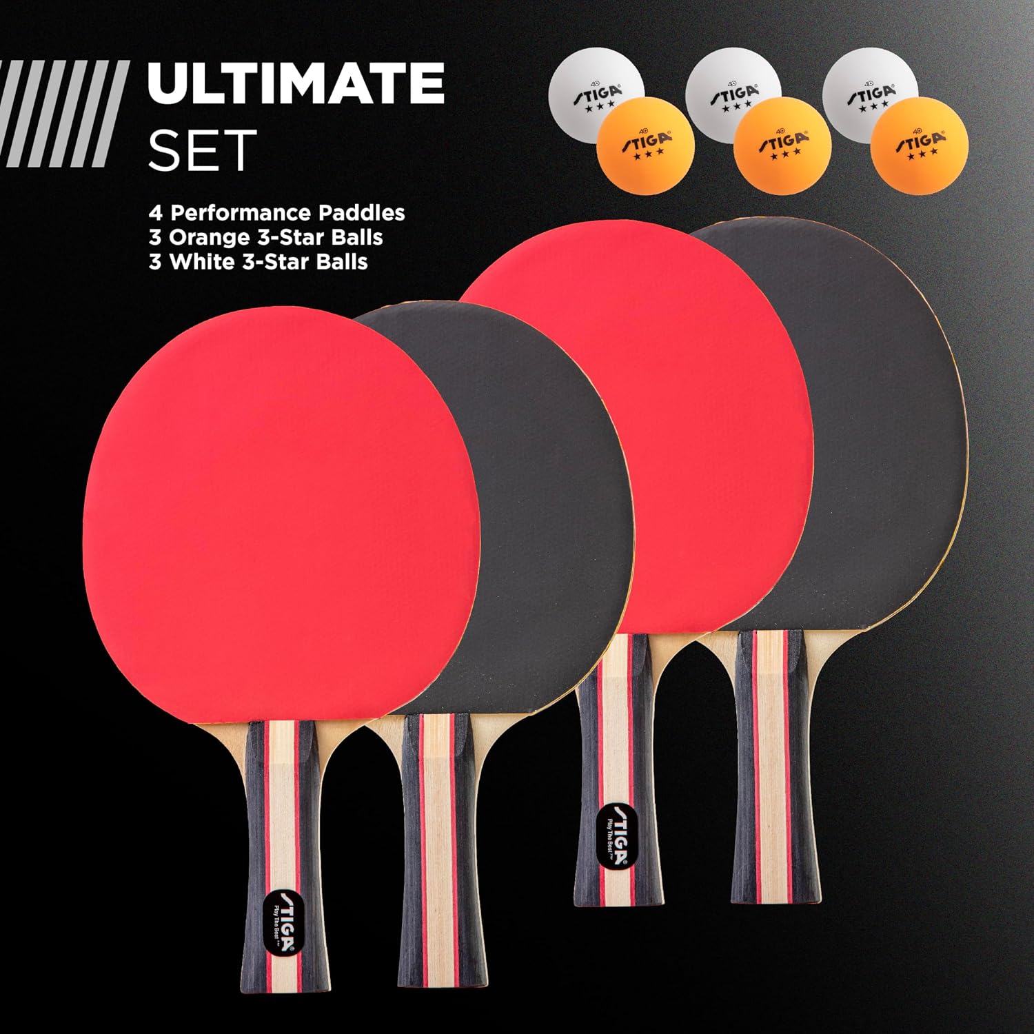 Table Tennis Paddle & Ball Set