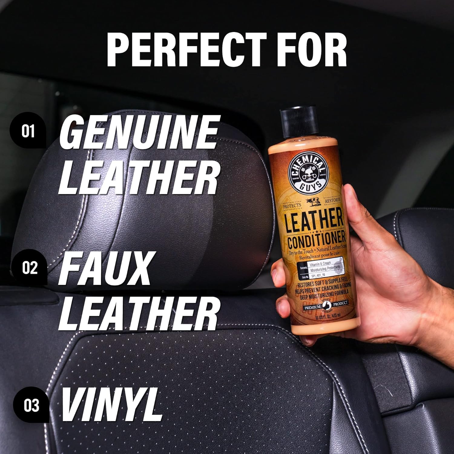 Chemical Guys Leather Cleaner & Conditioner Kit – 2 x 16 Oz