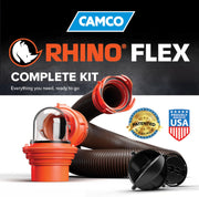 15-Ft Complete RV Sewer Hose Kit with Clear Elbow & Swivel Fittings