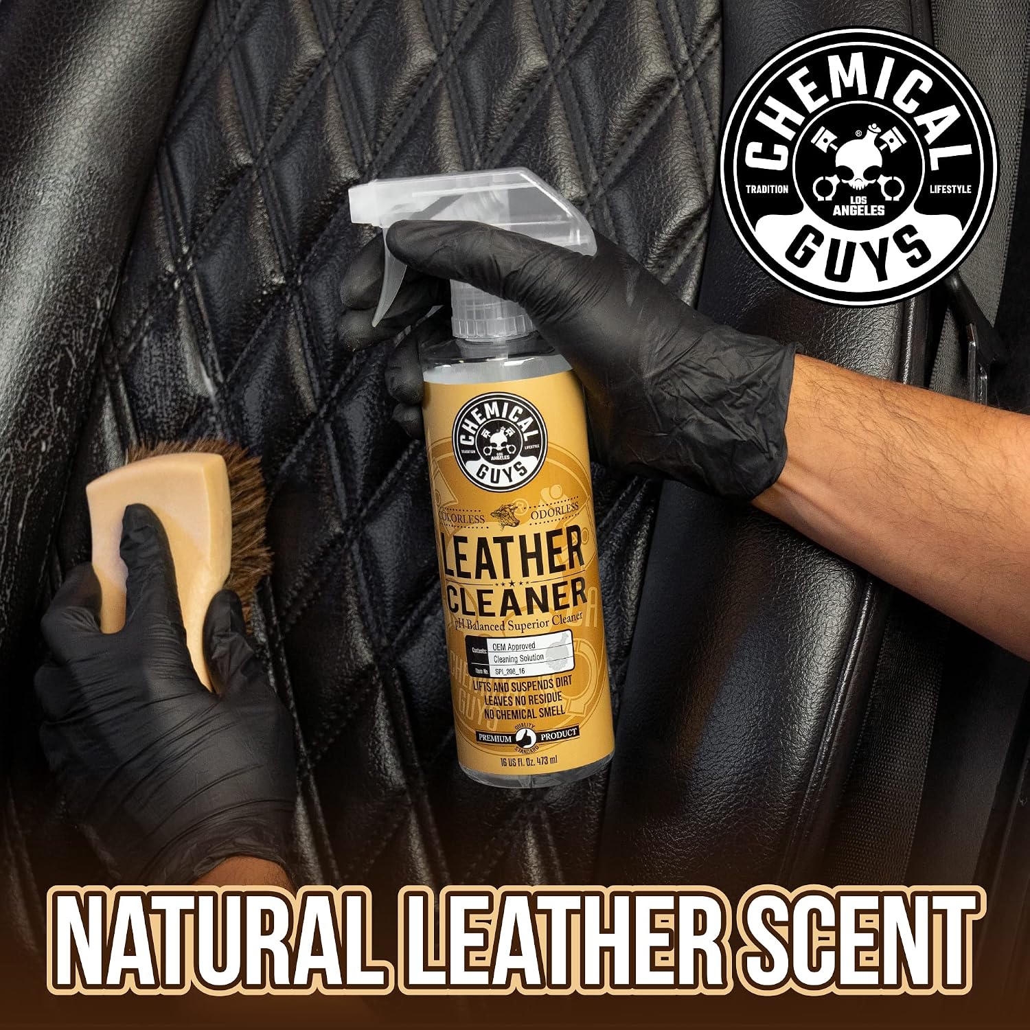 Colorless & Odorless Leather Cleaner – 16 oz