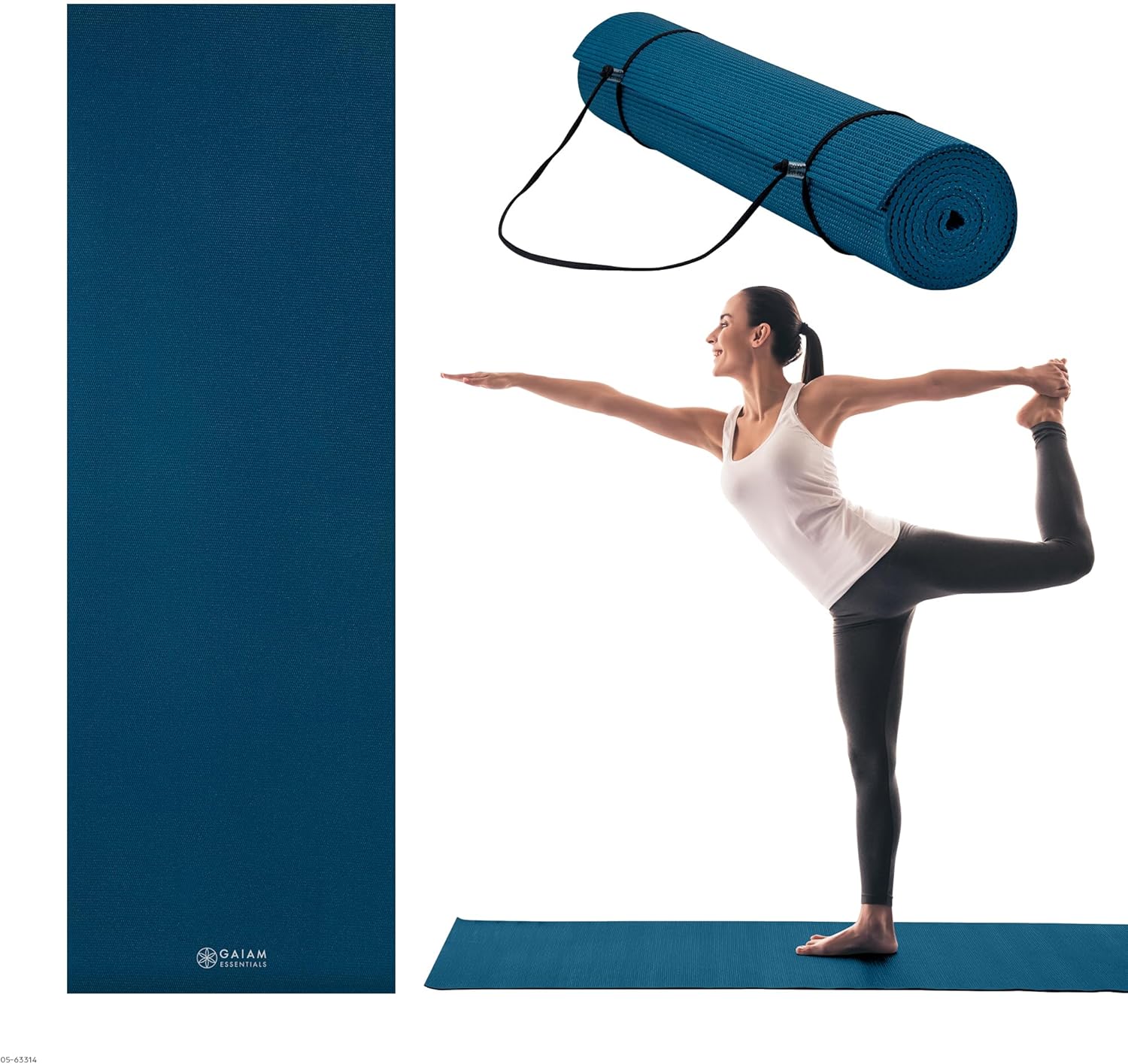 Yoga & Pilates Exercise Mat with Carry Strap