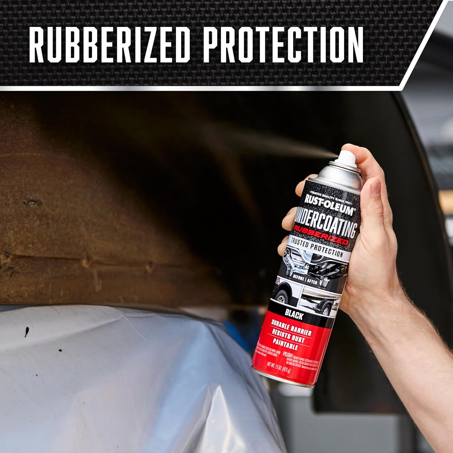 Rubberized Black Automotive Undercoating Spray – 6 Pack