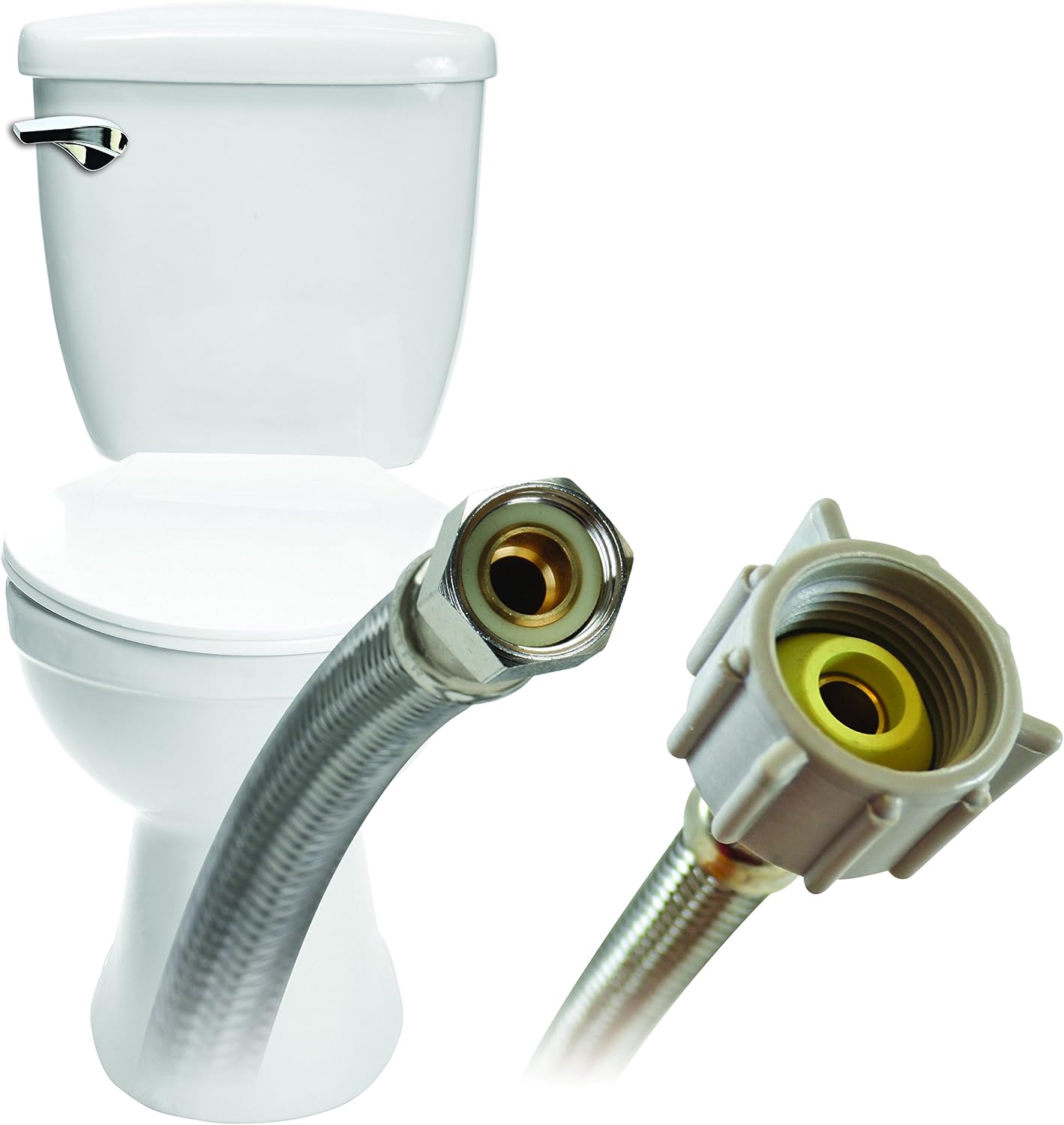 12 Inch Braided Stainless Steel Toilet Connector