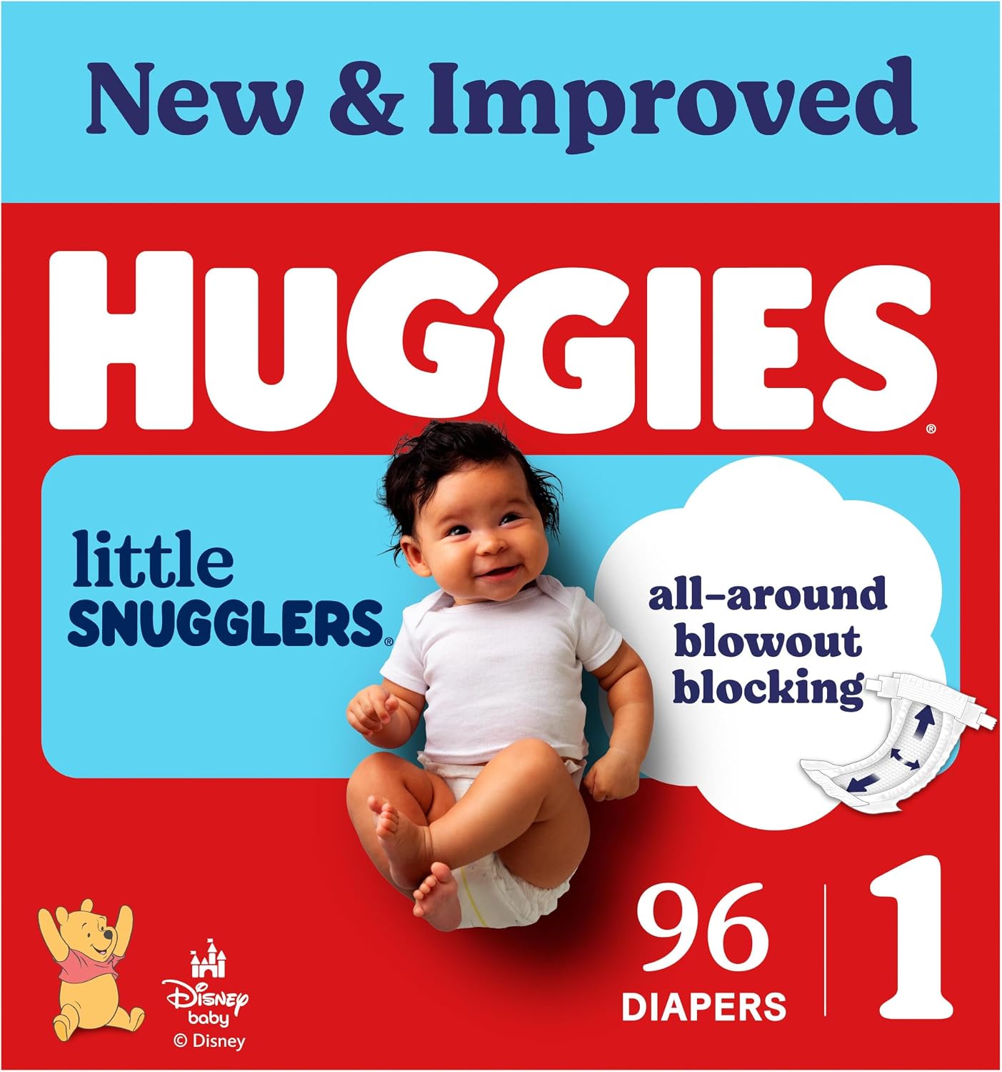 Huggies Little Snugglers Diapers Size 1 – 96 Count