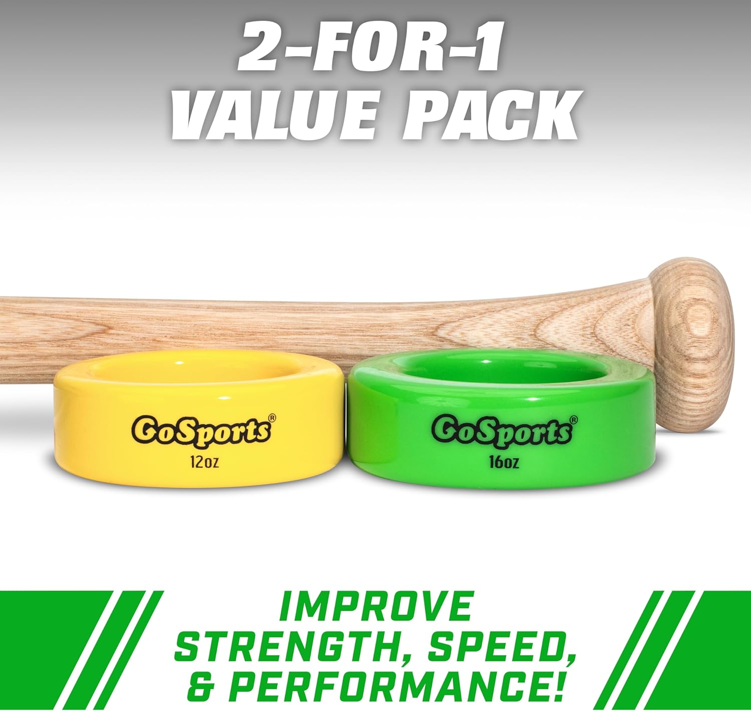 Baseball & Softball Bat Weight Donut Set – 2 Pack