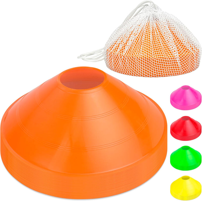 Premium Sports Training Cones 20-Pack with Carry Tote