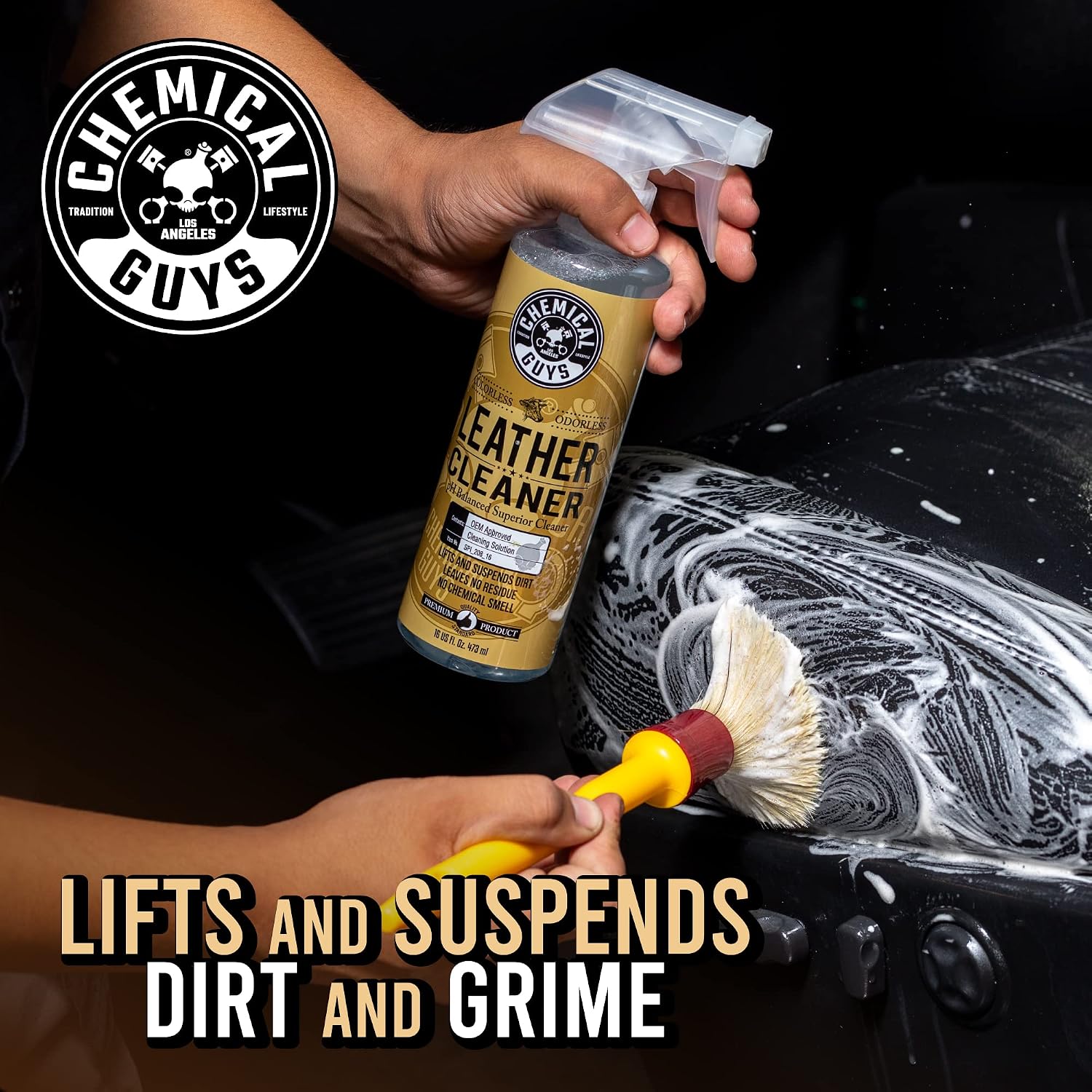 Colorless & Odorless Leather Cleaner – 16 oz