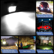 4-Inch 60W Triple-Row LED Off-Road Light Pods – 2 Pack