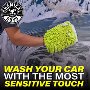 Chemical Guys Chenille Microfiber Wash Mitt – Lime Green