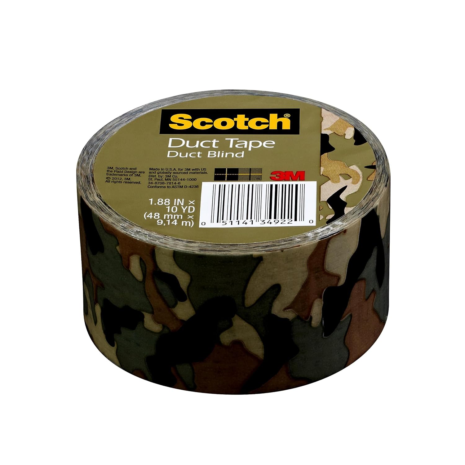 Camo Duct Tape, 1.88" x 10 Yards