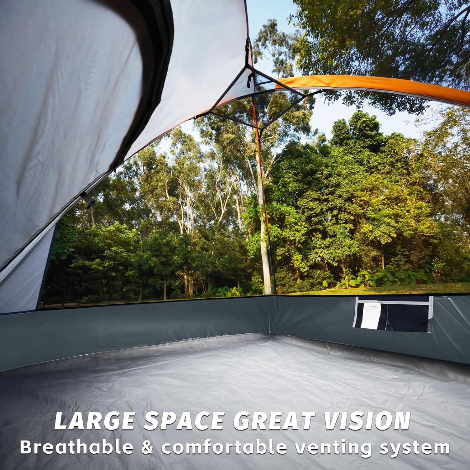 Camping Tent 2–4 Person Waterproof Dome Tent with Rainfly