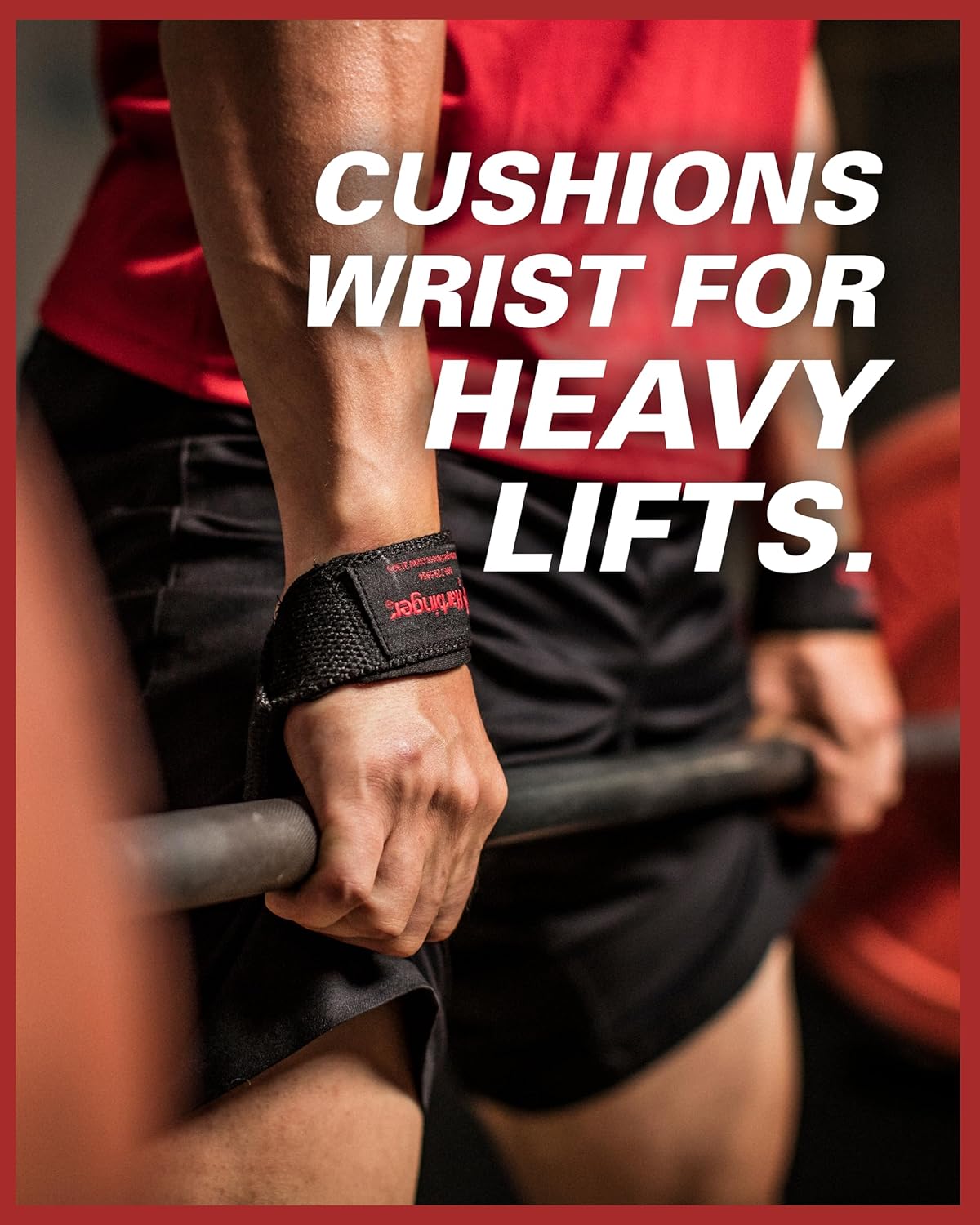 Harbinger Padded Cotton Lifting Straps with NeoTek Cushioned Wrist