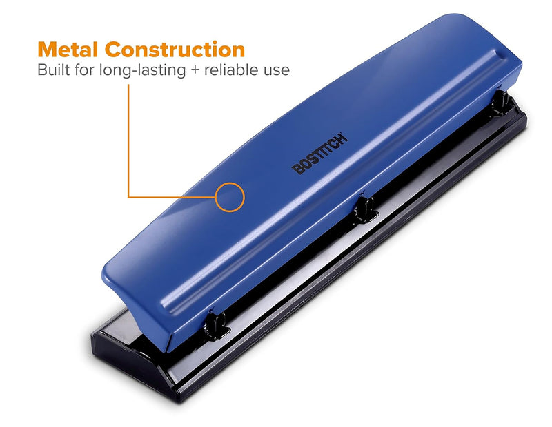 Premium 3-Hole Paper Punch – 12-Sheet Capacity