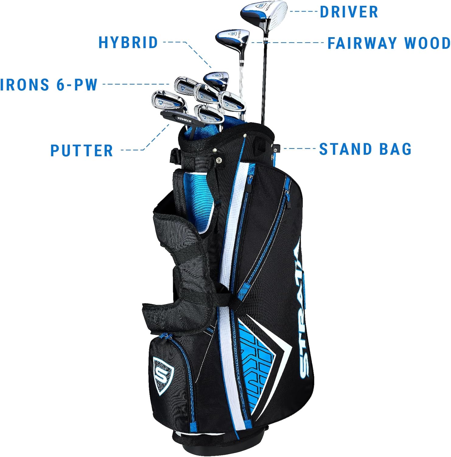 Complete Golf Club Set with Stand Bag