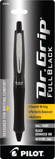 Full Black Ergonomic Ballpoint Pen