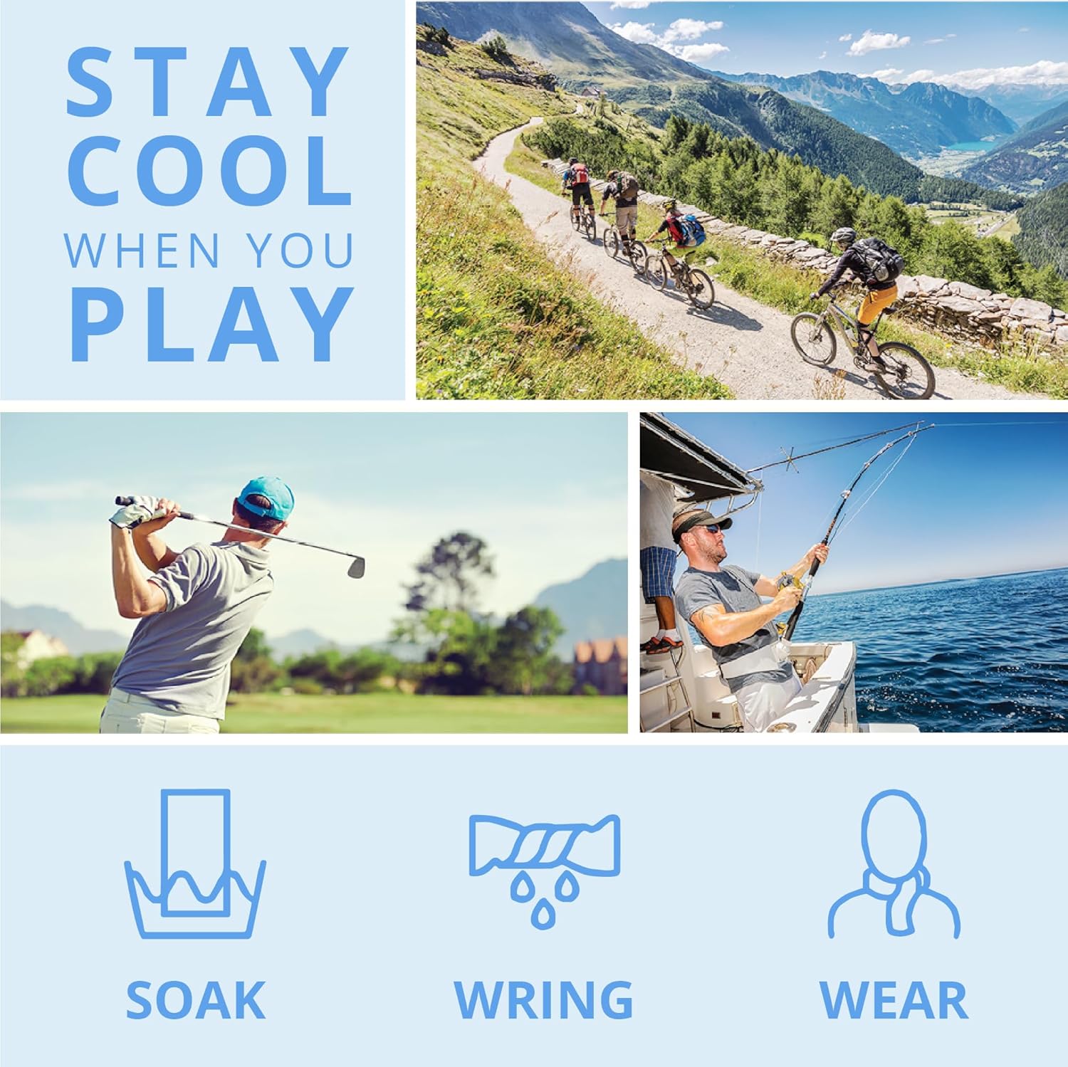 Reusable Instant Cooling Towel – 33 x 13 Inches