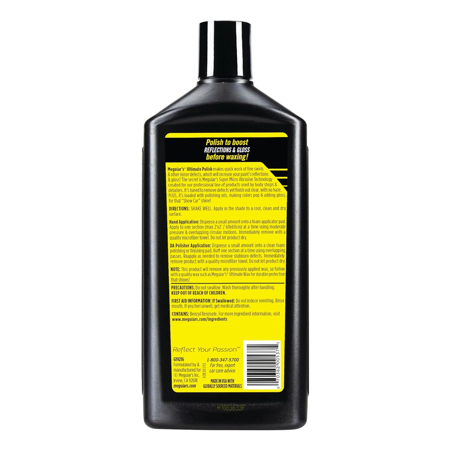 Meguiar’s Ultimate Polish – High-Gloss Car Polish, 16 Oz