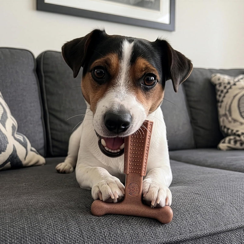 Beef Flavor T-Bone Dog Chew Toy – Small