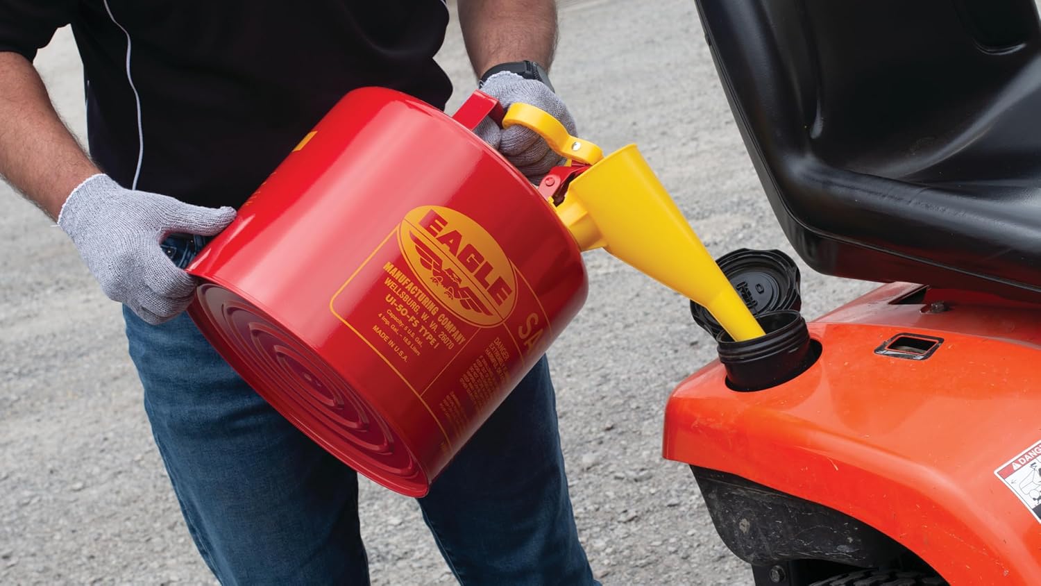 Eagle Plastic Funnel for Type I Safety Cans, 5" x 7" x 12"