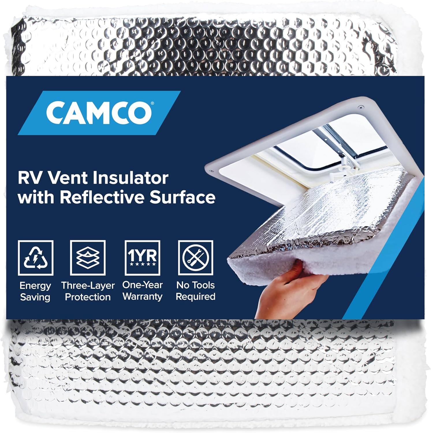 14-Inch Reflective RV Vent & Skylight Insulator Cover
