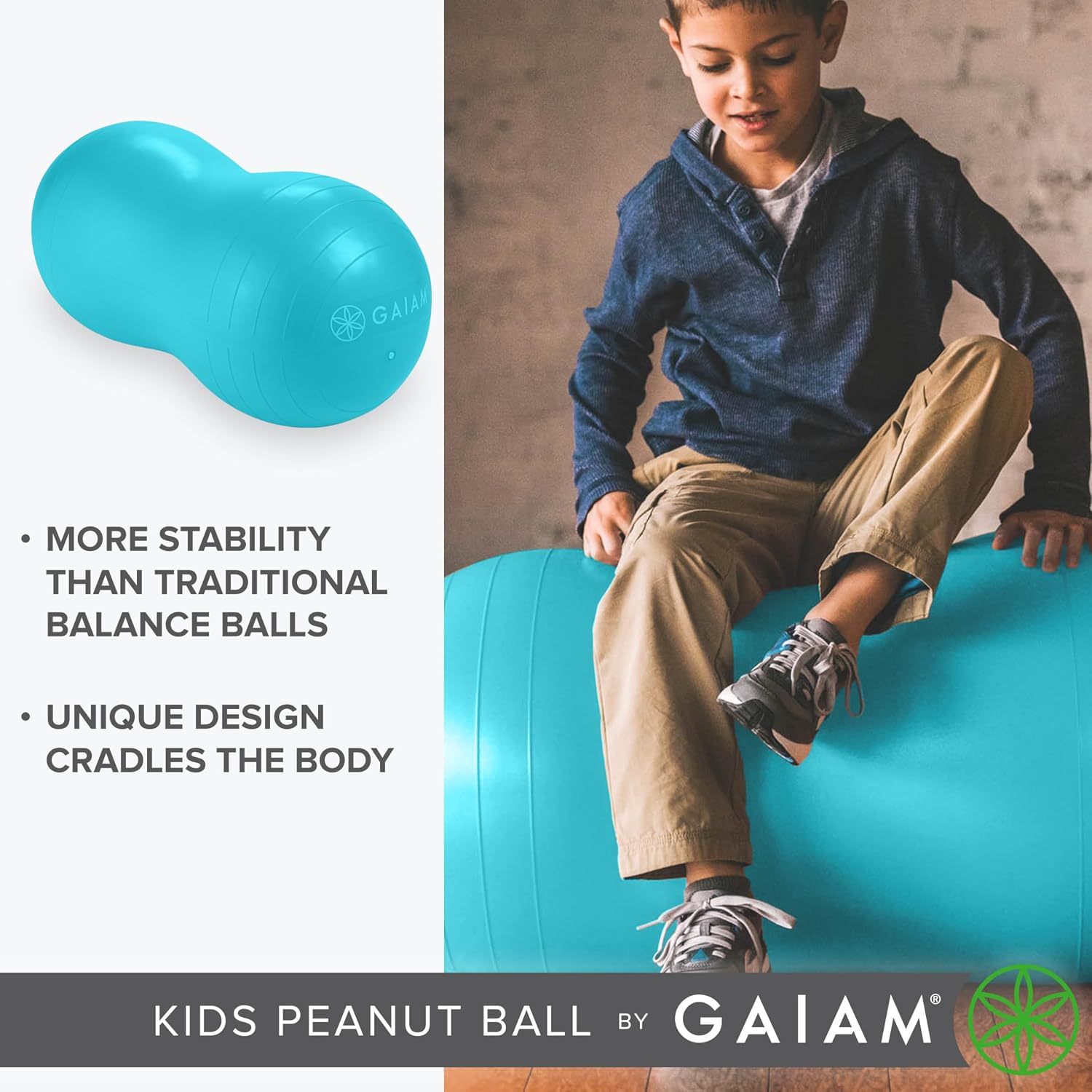Gaiam Kids Peanut Ball Chair – Active Flexible Seating for Classroom & Home