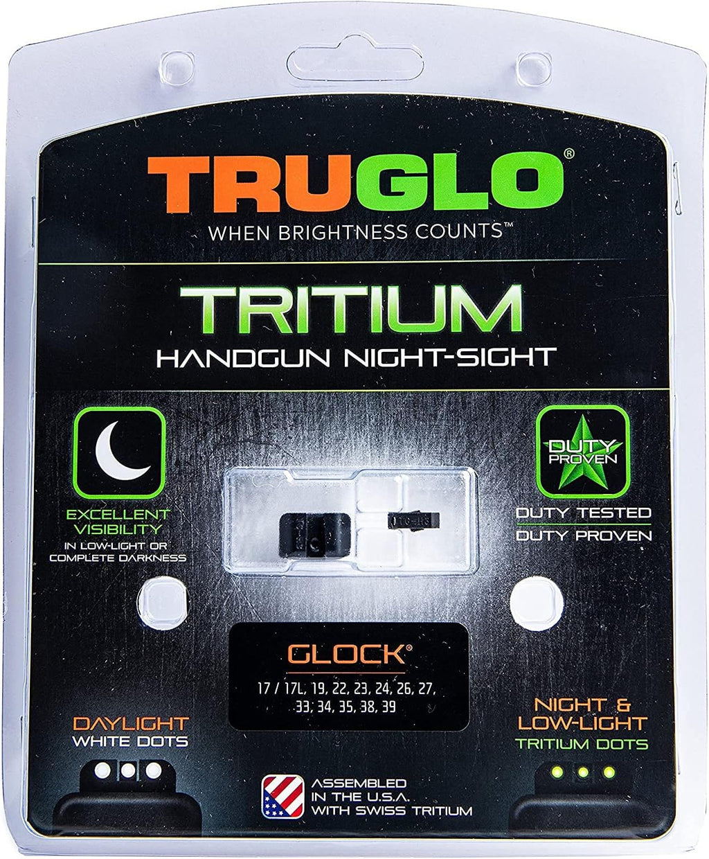 Tritium Handgun Night Sights for Glock