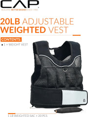 CAP Adjustable Weighted Vest for Strength Training & Workouts