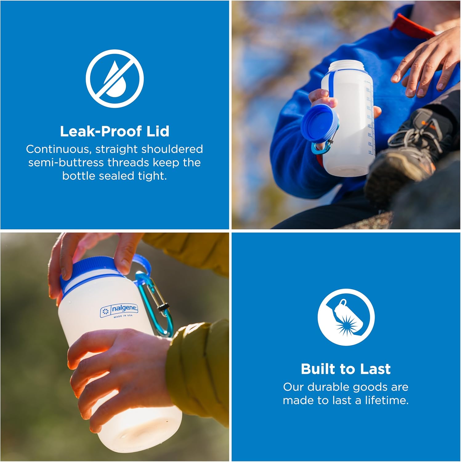 Wide Mouth 32 oz BPA-Free HDPE Water Bottle