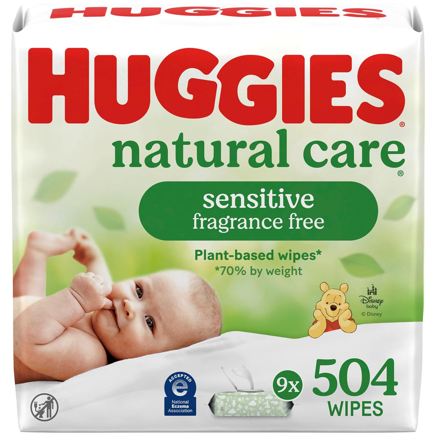 Huggies Natural Care Sensitive Baby Wipes – 504 Count, Unscented
