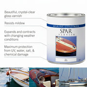 Marine Spar Protective Wood Varnish – Quart