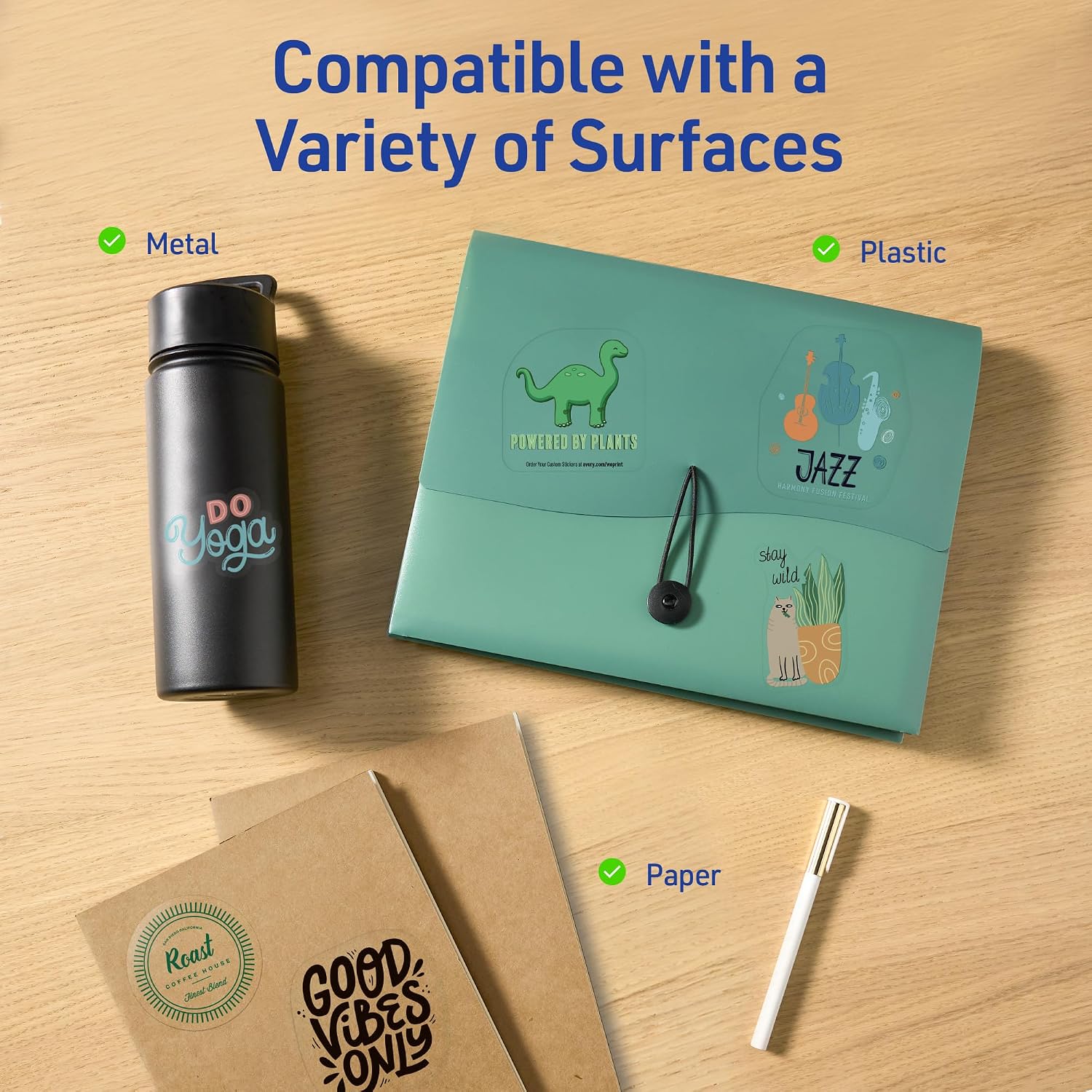 Avery Printable Sticker Paper 8.5" x 11" – Glossy Clear