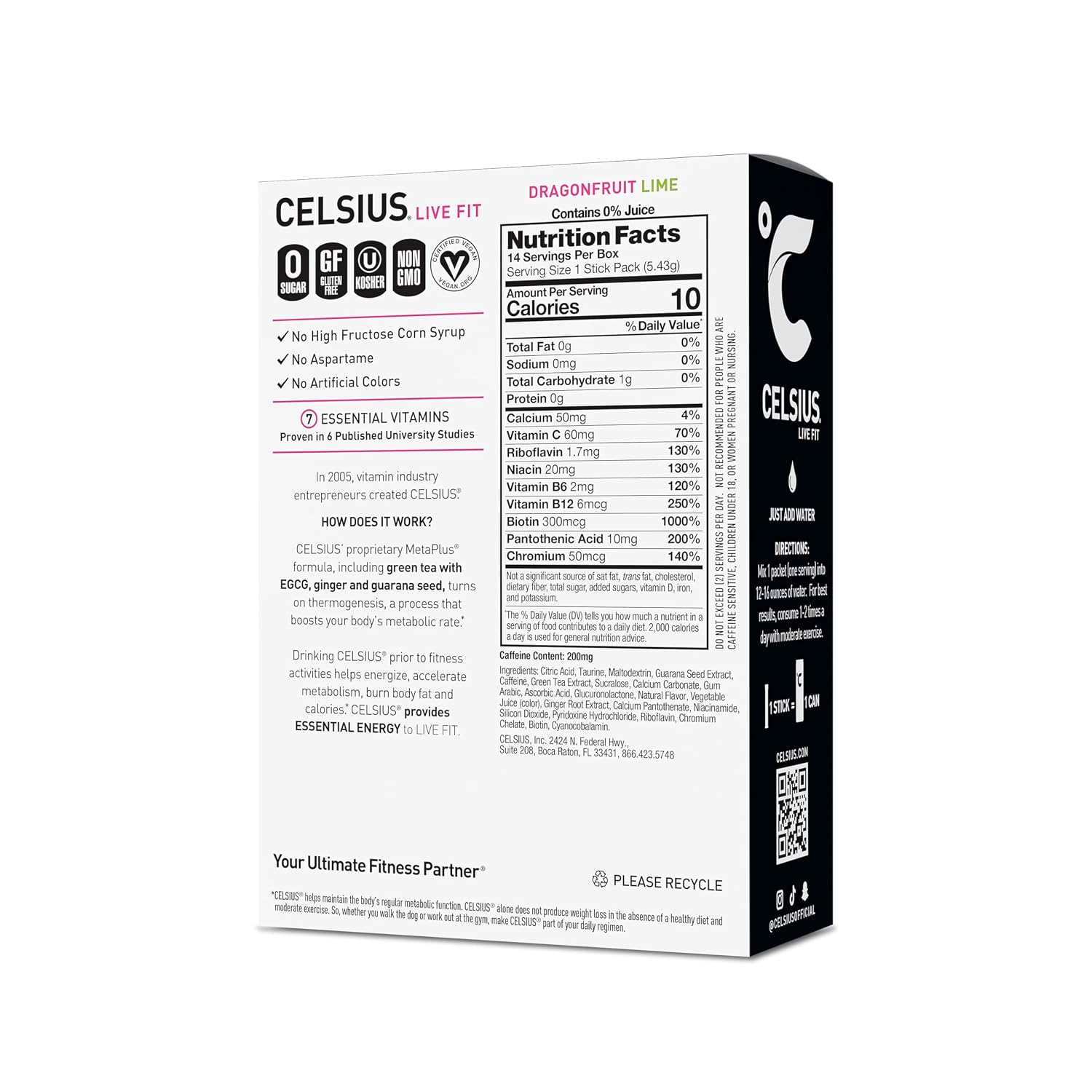 Dragonfruit Lime Energy Sticks