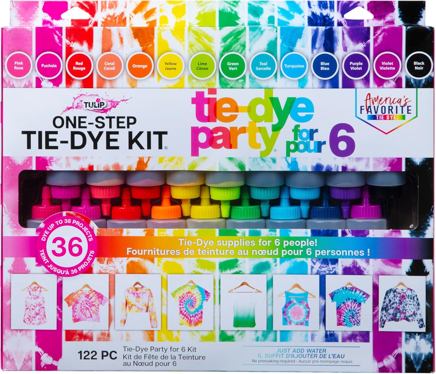 One-Step Tie-Dye Party Kit – 18 Bottles