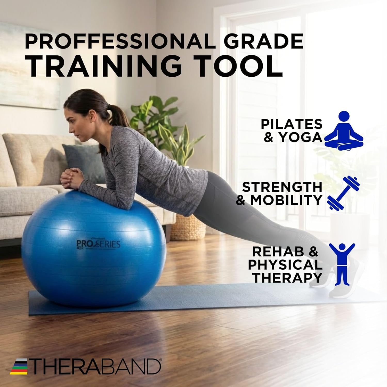 Exercise & Stability Ball for Balance, Core Strength & Rehabilitation