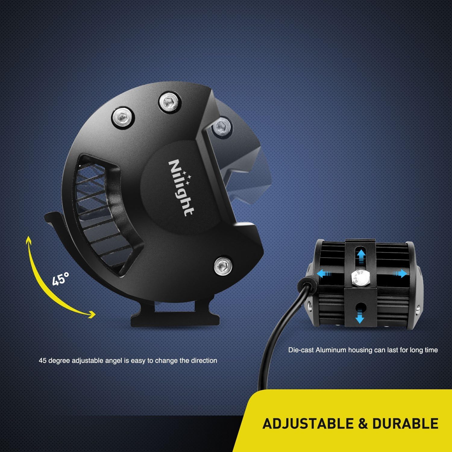 4-Inch 60W Triple-Row LED Off-Road Light Pods – 2 Pack