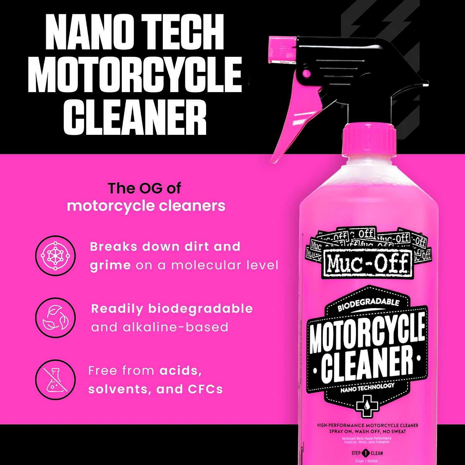 Biodegradable Motorcycle Cleaning Spray – 1 Liter